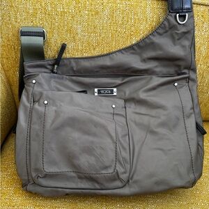 Tumi Brown // Khaki // Army Green Crossbody Bag GUC Voyageur (?)